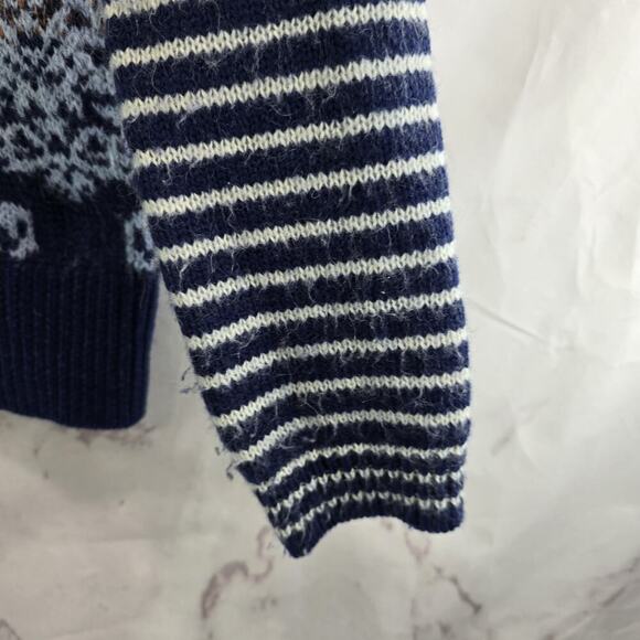 Sparrow Sweater Women Small Blue Arras Cardigan Zip Lambswool Mohair - Picture 4 of 11